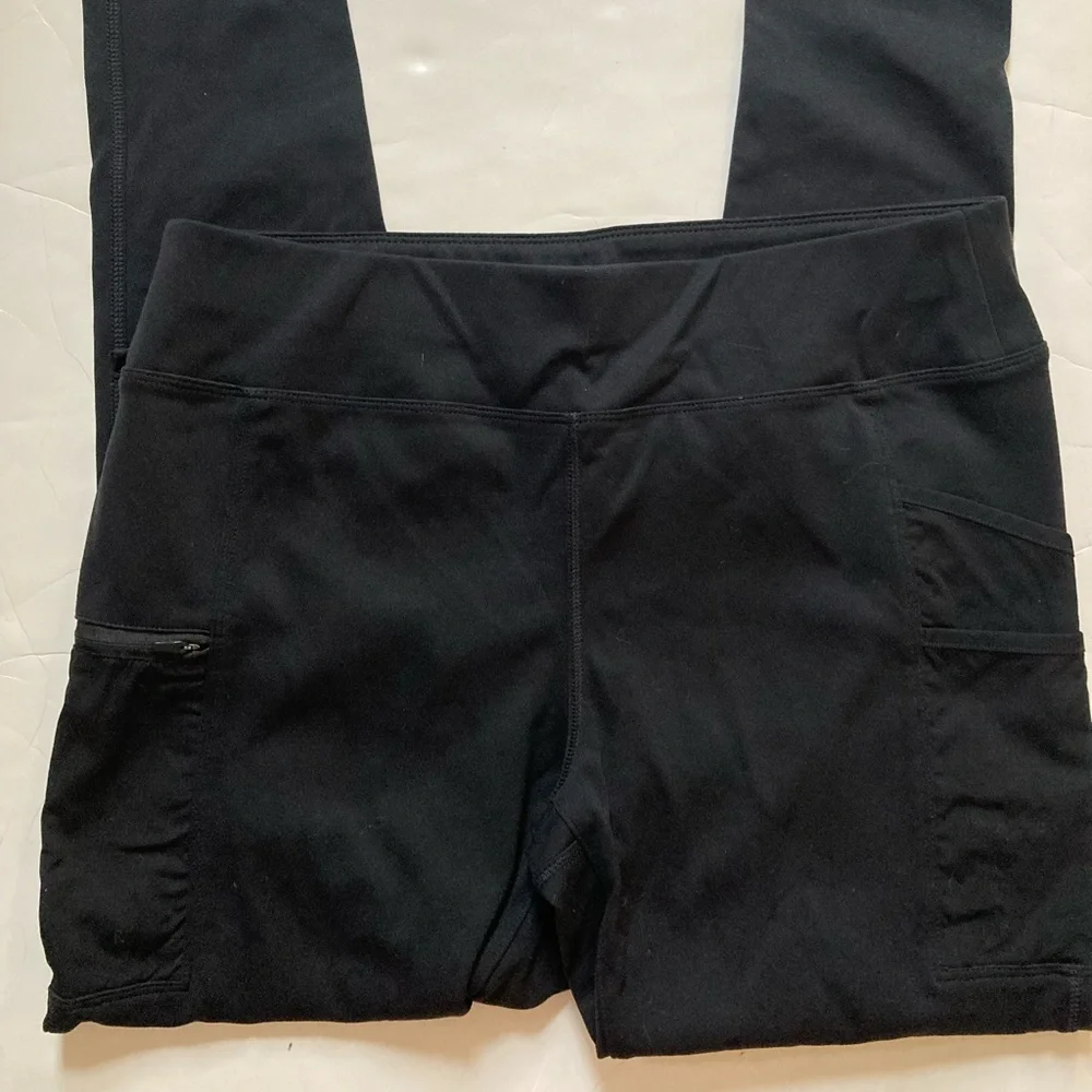 Carhartt force leggings black pockets L 12 14 EUC - Picture 2 of 3